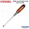 VESSEL ไขควงด้ามไม้แท้ ตอกได้ ปากแฉก รุ่น 100 - Image 3