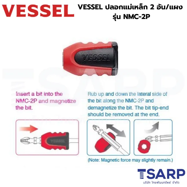 VESSEL ปลอกแม่เหล็ก 2 อัน/แผง รุ่น NMC-2P - Image 2