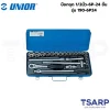 UNIOR 190-6P24 บ๊อกชุด 1/2นิ้ว-6P-24 ชิ้น #10-32 ในกล่องเหล็ก (190-S24)