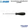 UNIOR 605CR ไขควงแกนใหญ่แบน 3.1/8นิ้วx0.5x3.0x3mm. ชุบโครเมี่ยมปากดำ
