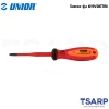 UNIOR 613VDETBI ไขควงแฉก #3x6นิ้ว ด้ามแดง-ส้มกันไฟ1000Volt
