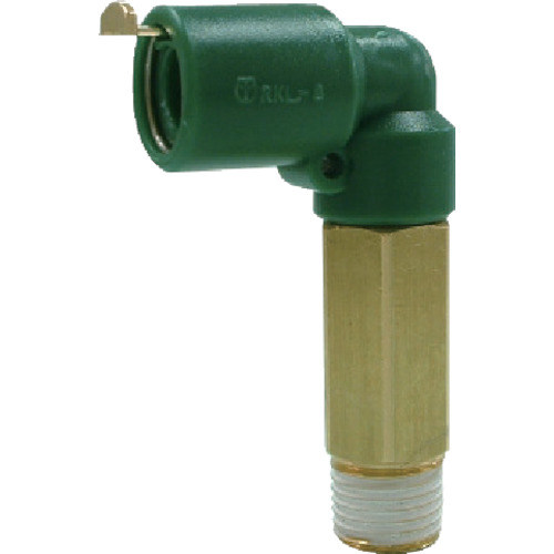 CHIYODA TSUSHO ข้องอยาวคอนเนคเตอร์สัมผัส (เรซิ่น) 4 มม. R1/8 (RKL-4-01-2L)
