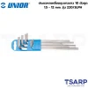 UNIOR 220/3LPH ประแจหกเหลี่ยมชุบขาวยาว 9 ตัวชุด 1.5-10mm. (220L SET)