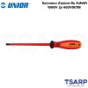 UNIOR 603VDETBI ไขควงแบน 6นิ้วx1.2x6.5mm. ด้ามแดง-ส้ม กันไฟฟ้า1000Volt