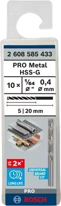 BOSCH 2608585433 ดอกสว่านเจาะเหล็กก้านกลม HSS-G