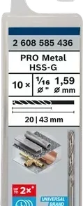 BOSCH 2608585436 ดอกสว่านเจาะเหล็กก้านกลม HSS-G