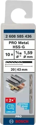 BOSCH 2608585436 ดอกสว่านเจาะเหล็กก้านกลม HSS-G