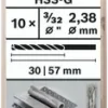 BOSCH 2608585438 ดอกสว่านเจาะเหล็กก้านกลม HSS-G ขนาด 3/32 นิ้ว 2.4 มม. (10 ดอก/แพค)