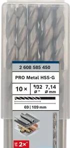 BOSCH 2608585450 ดอกสว่านเจาะเหล็กก้านกลม HSS-G