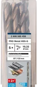 BOSCH 2608585458 ดอกสว่านเจาะเหล็กก้านกลม HSS-G
