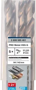 BOSCH 2608585461 ดอกสว่านเจาะเหล็กก้านกลม HSS-G