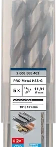 BOSCH 2608585462 ดอกสว่านเจาะเหล็กก้านกลม HSS-G
