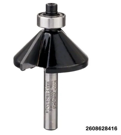 BOSCH 2608628416 ดอกเร้าเตอร์ ตีเอียง 45 ปลายลูกปืน แกน 1/4 นิ้ว