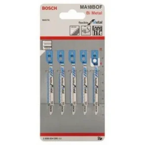 BOSCH 2608634295 MA18BOF ใบเลื่อยจิ๊กซอว์ตัดโค้งเหล็ก (5ใบ/แพค)