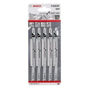 BOSCH 2608634994 T345XF ใบเลื่อยจิ๊กซอว์ตัดไม้โลหะ (5 ใบ/แพค)