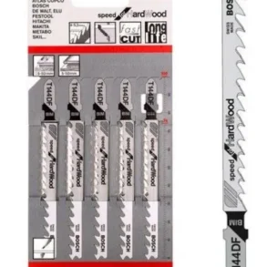 BOSCH 2608634567 T144DF ใบเลื่อยจิ๊กซอว์ตัดไม้เนื้อแข็ง (5 ใบ/แพค)