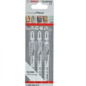 BOSCH 2608665071 T144DHM ใบเลื่อยจิ๊กซอว์ตัดไม้ ฟันคาร์ไบด์ (3 ใบ/แพค)