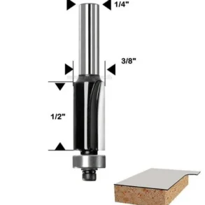 BOSCH 2608628636 ดอกเร้าเตอร์ ตรงปลายลูกปืน แกน 1/4 นิ้ว