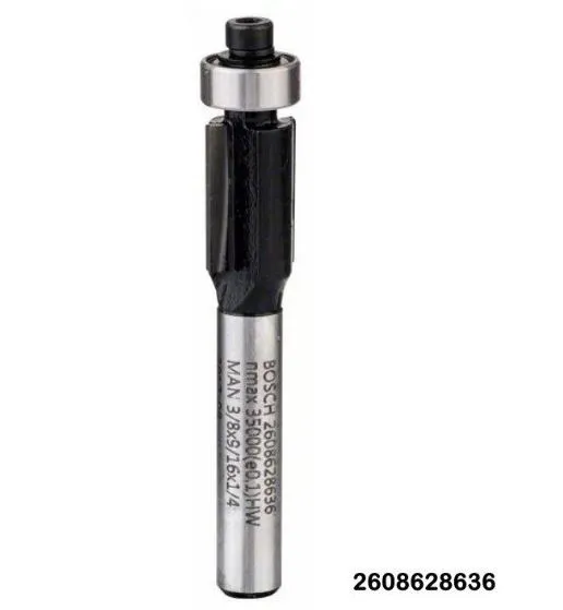 BOSCH 2608628636 ดอกเร้าเตอร์ ตรงปลายลูกปืน แกน 1/4 นิ้ว