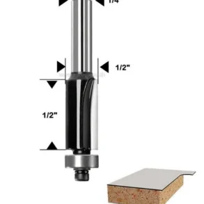 BOSCH 2608628637 ดอกเร้าเตอร์ ตรงปลายลูกปืน แกน 1/4 นิ้ว