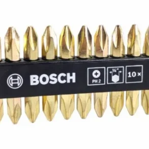 BOSCH 2608521041 ดอกไขควง สีทอง PH2-45 มม. (10 ดอก/แพค)