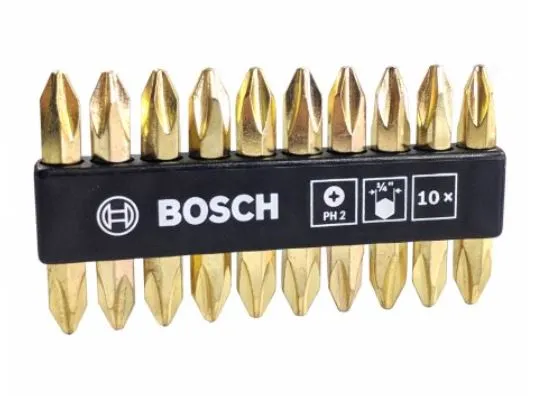 BOSCH 2608521041 ดอกไขควง สีทอง PH2-45 มม. (10 ดอก/แพค)