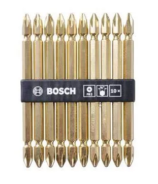 BOSCH 2608521043 ดอกไขควง สีทอง PH2-110 มม. (10 ดอก/แพค)