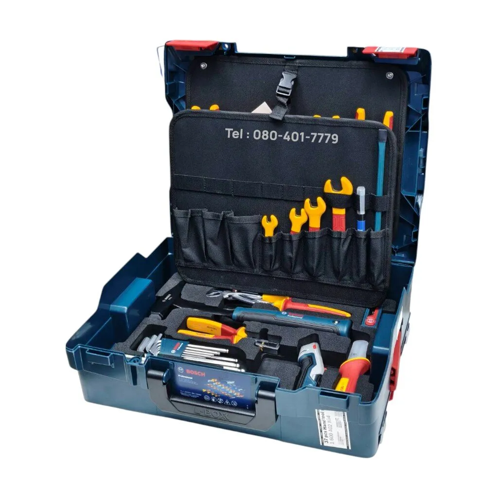 BOSCH 1600A02NG4 ชุดเครื่องมือช่างไฟฟ้า 37 ชิ้น/ชุด (Electrician Case Mixed Set)