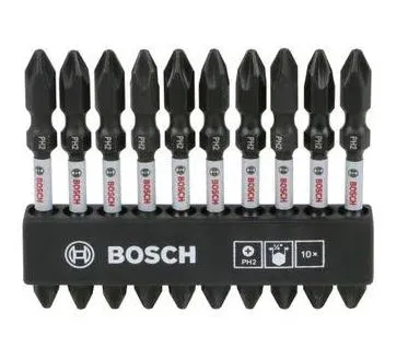 BOSCH 2608522405 ดอกไขควง สีดำ PH2-65 มม.(10 ดอก/แพค)