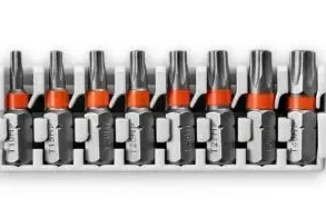 BOSCH 2608522416 ชุดดอกไขควง ยาว 25 มม. หัวTorx with Hole (TH10-TH40) 8 ชิ้น/ชุด