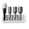 BOSCH 2608522418 ชุดดอกไขควงหัวบล็อค เบอร์ 6, 8, 10 + หัวจับดอกไขควง แกน HEX 1/4 นิ้ว (Quick Change) 4 ตัว/ชุด