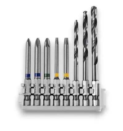 BOSCH 2608522419 ชุดผสมดอกไขควงยาว 65 มม. (PH1, PH2, PZ2, T15, T25) + ดอกสว่าน HSS Impact 4.0, 5.0, 6.0 มม. (8 ชิ้น/ชุด)