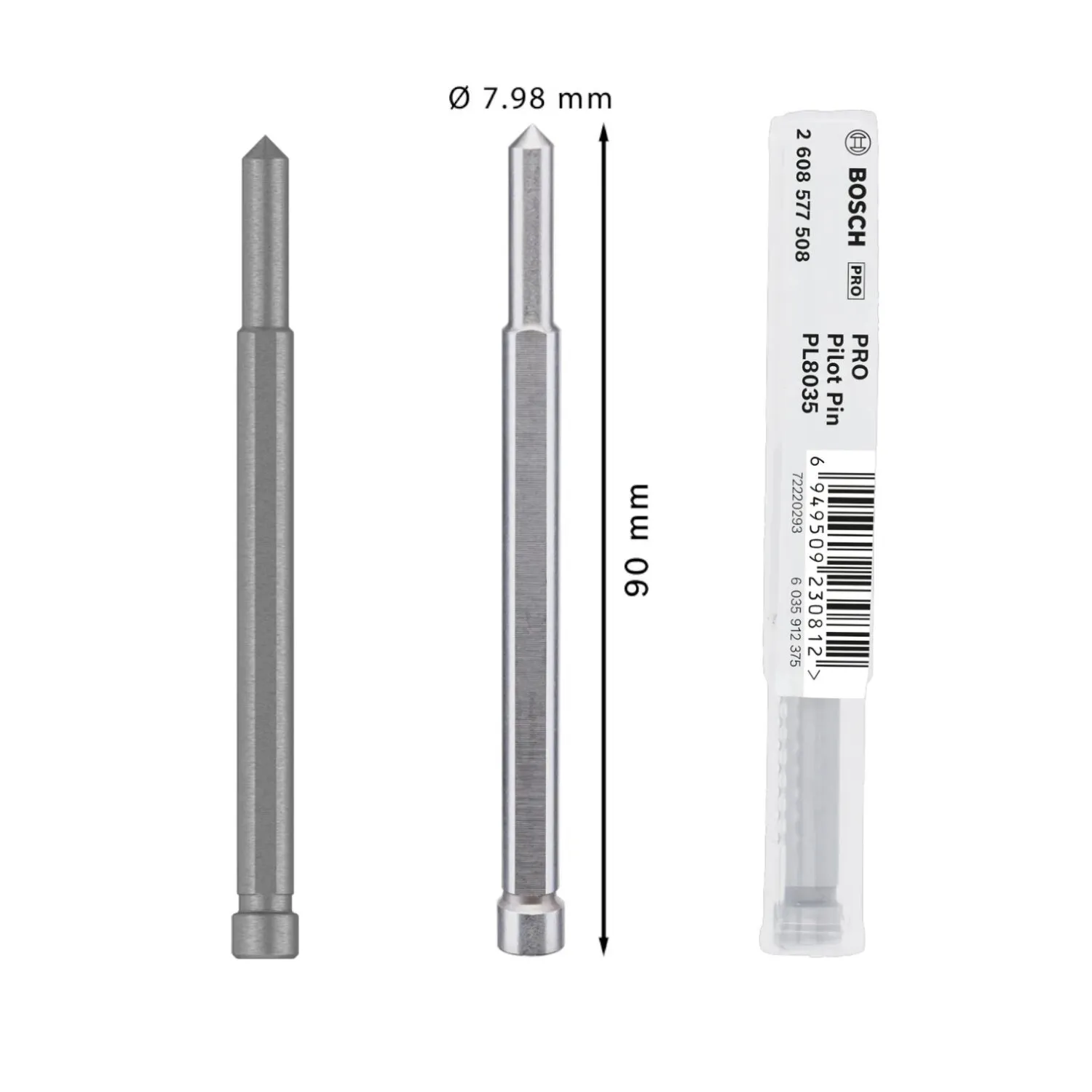 BOSCH 2608577508 ดอกนำศูนย์สำหรับ ดอกเจ็ทบอช ขนาด 18 - 60 มม. เจาะลึก 35 มม.