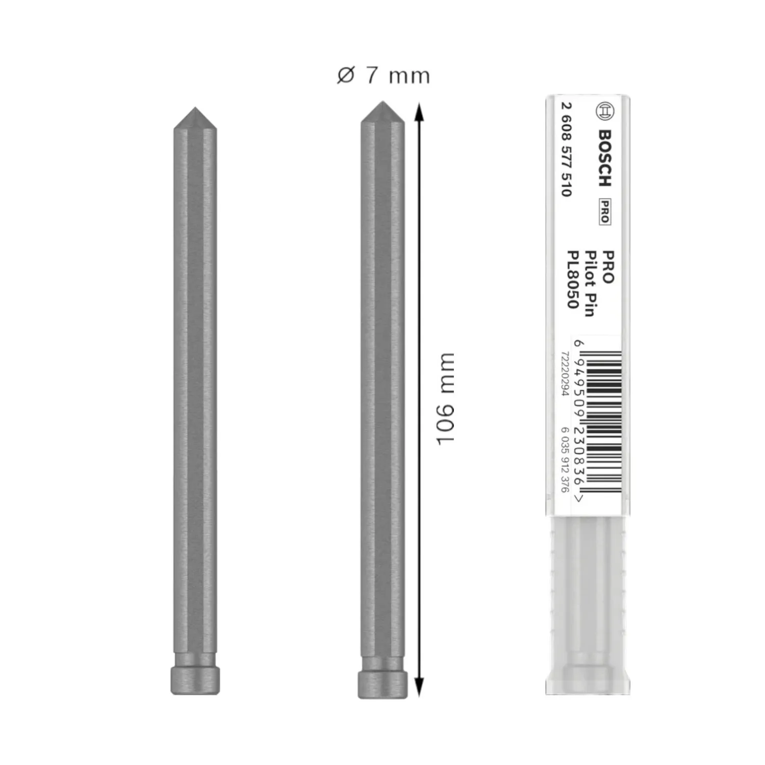 BOSCH 2608577510 ดอกนำศูนย์สำหรับ ดอกเจ็ทบอช 18 - 60 มม. เจาะลึก 50 มม.