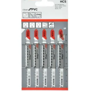 BOSCH 2608667446 T102H ใบเลื่อยจิ๊กซอว์ตัดพลาสติก clean for PVC (5 ใบ/แพค)