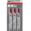 BOSCH 2608667449 T108HM ใบเลื่อยจิ๊กซอว์ตัดไฟเบอร์ clean for Carbon Fiber (3 ใบ/แพค)