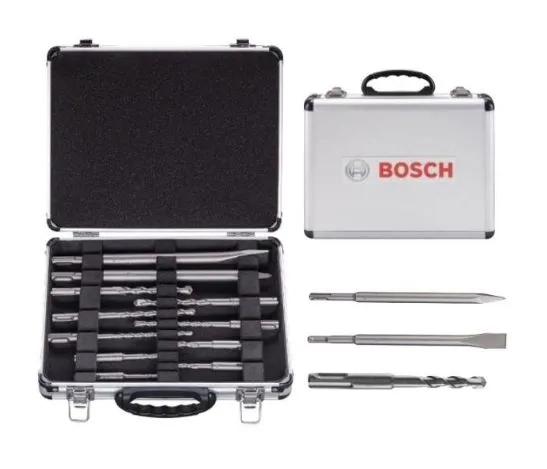 BOSCH 2608578765 ชุดดอกโรตารี่ SDS plus-1 x 9 ชิ้น + chisel x 2 ชิ้น / Mix Set 11 pcs.