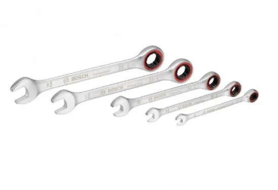 BOSCH 1600A02Z3D ชุดประแจแหวนฟรี 5 ตัว/ชุด (เบอร์ 8, 10, 13, 17, 19)