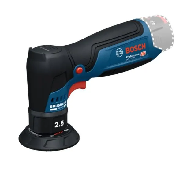 BOSCH 06019L2180 GEX12V-77 เครื่องขัดกระดาษทรายกลมไร้สาย (ลูกเบี้ยว) 12V. หน้าขัด : 2.5 นิ้ว