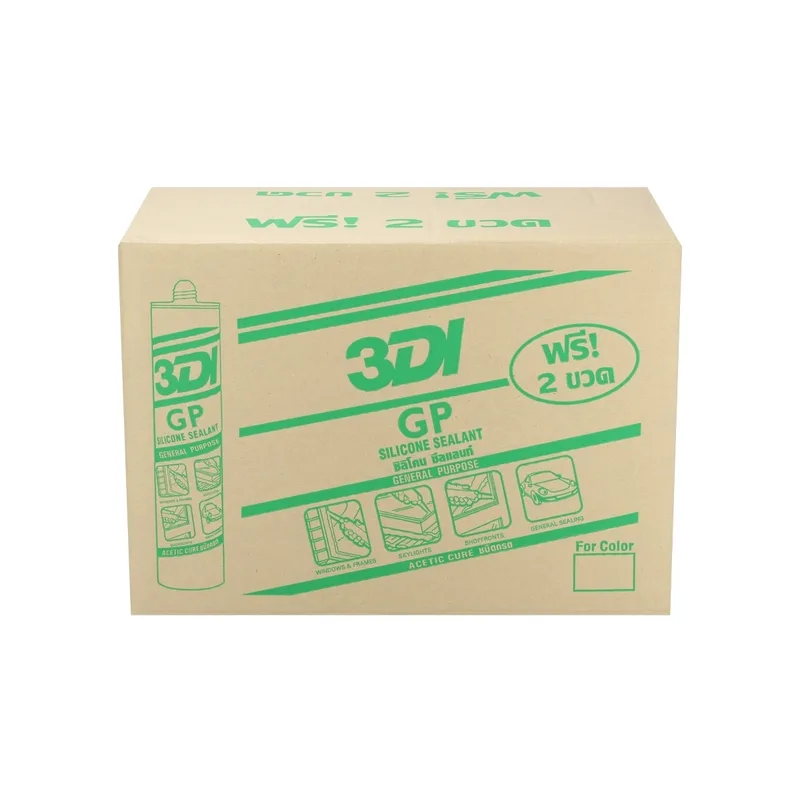 3DI ซิลิโคนยาแนวGPชนิดมีกรด สีดำ 280ML - Image 3