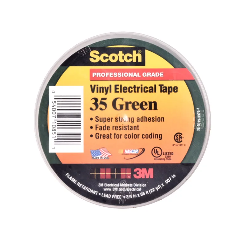 3M SCOTCH 35 VINYL TAPE 3/4"X66FT(สีเขียว) - Image 3