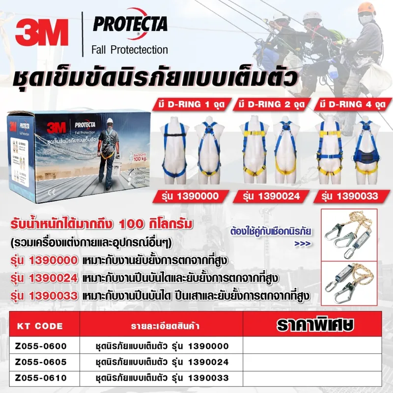 3M ชุดนิรภัยแบบเต็มตัว รุ่น 1390000 - Image 4