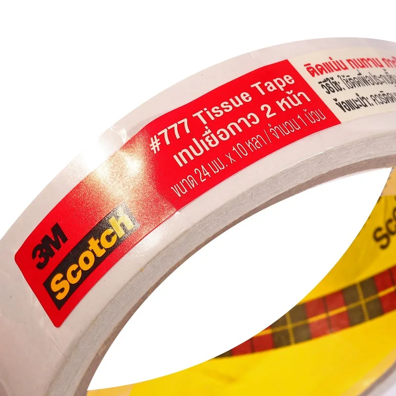 3M 777 เทปเยื่อกาว 2 หน้า แบบบาง 24มมX10หลา - Image 3