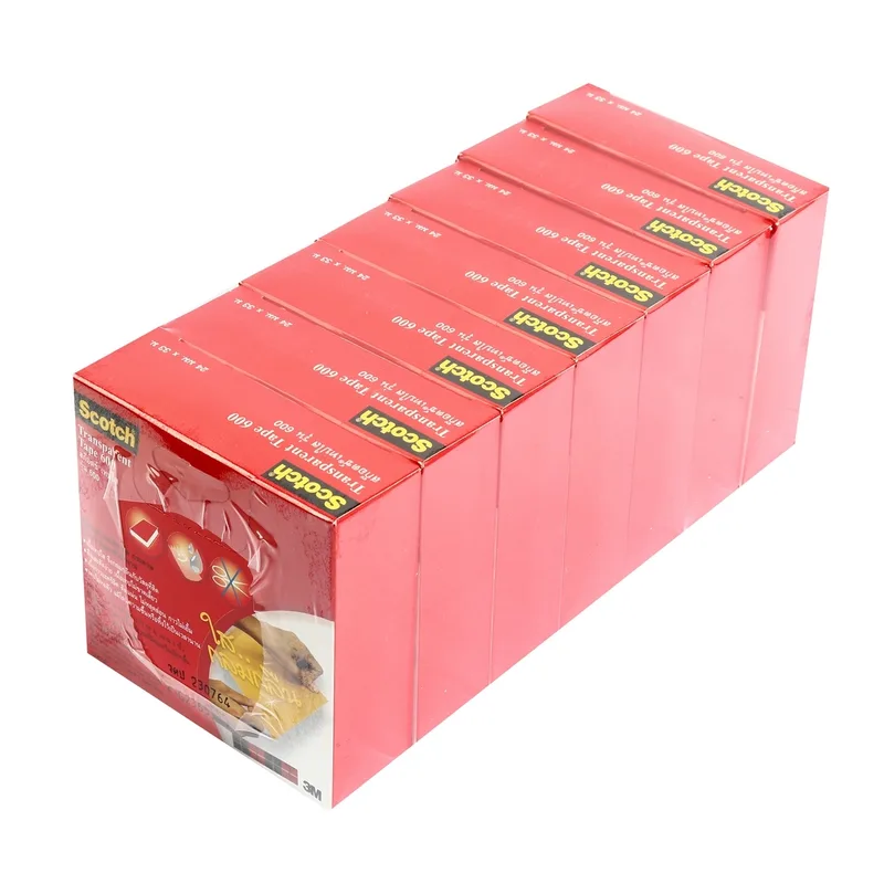 3M NO.600 เทปใส 24มมX36หลา แกน 1"(7RL/PAC) - Image 3