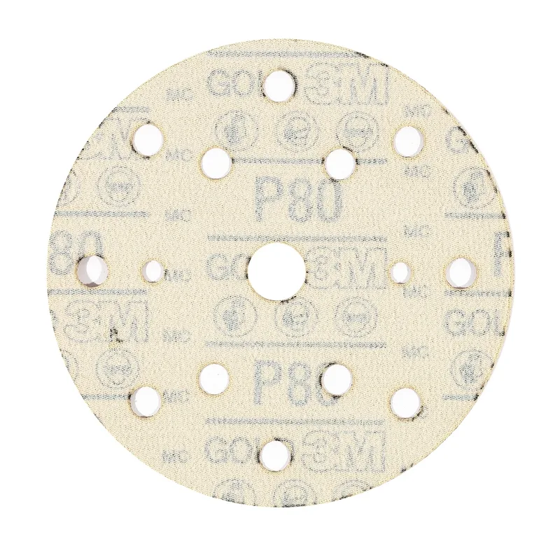 3M 255Pกระดาษทรายกลม 6" 15 รู P80 100PC/PK - Image 3