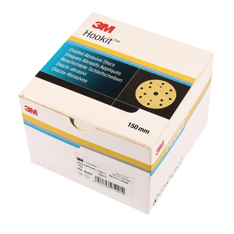 3M 255Pกระดาษทรายกลม 6" 15 รู P80 100PC/PK - Image 4