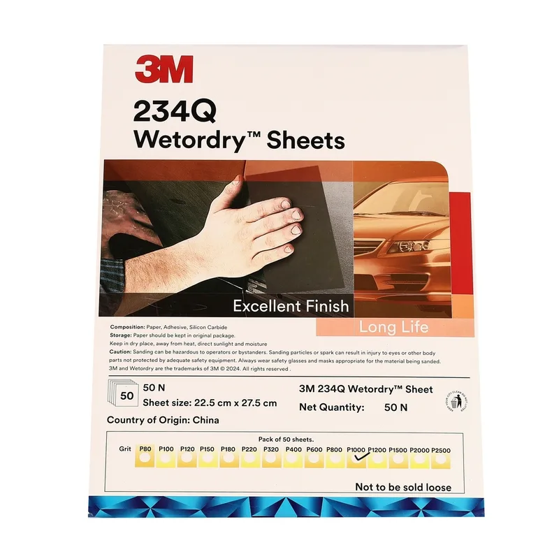 3M กระดาษทรายน้ำ 234Q 9"X11" #1000(50PC/PA) - Image 5