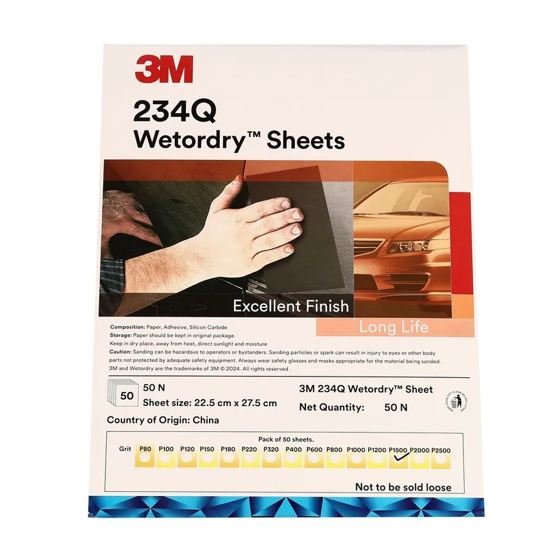 3M กระดาษทรายน้ำ 234Q 9"X11" #1500(50PC/PA) - Image 5