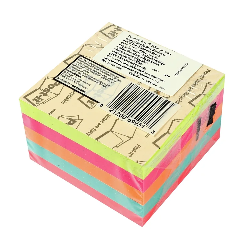 3M โพสต์-อิท 654-5PK คละสี 3X3" (5 PAD/PK) - Image 3