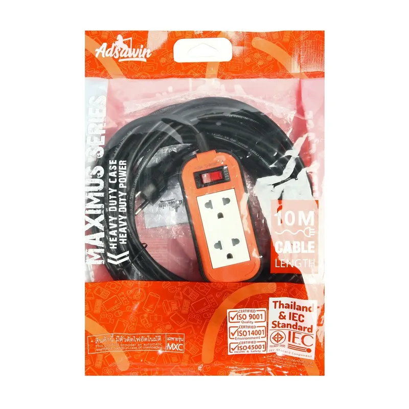 ADSAWIN MXC310-10M ปลั๊กบล็อก VCT3X1.0SQMM(OR/BK) - Image 4